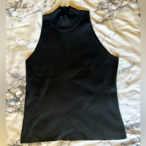 Sleeveless mock turtleneck